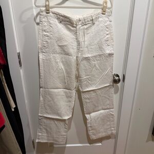 Island Importer Men's White 100% Linen Pants Size 32